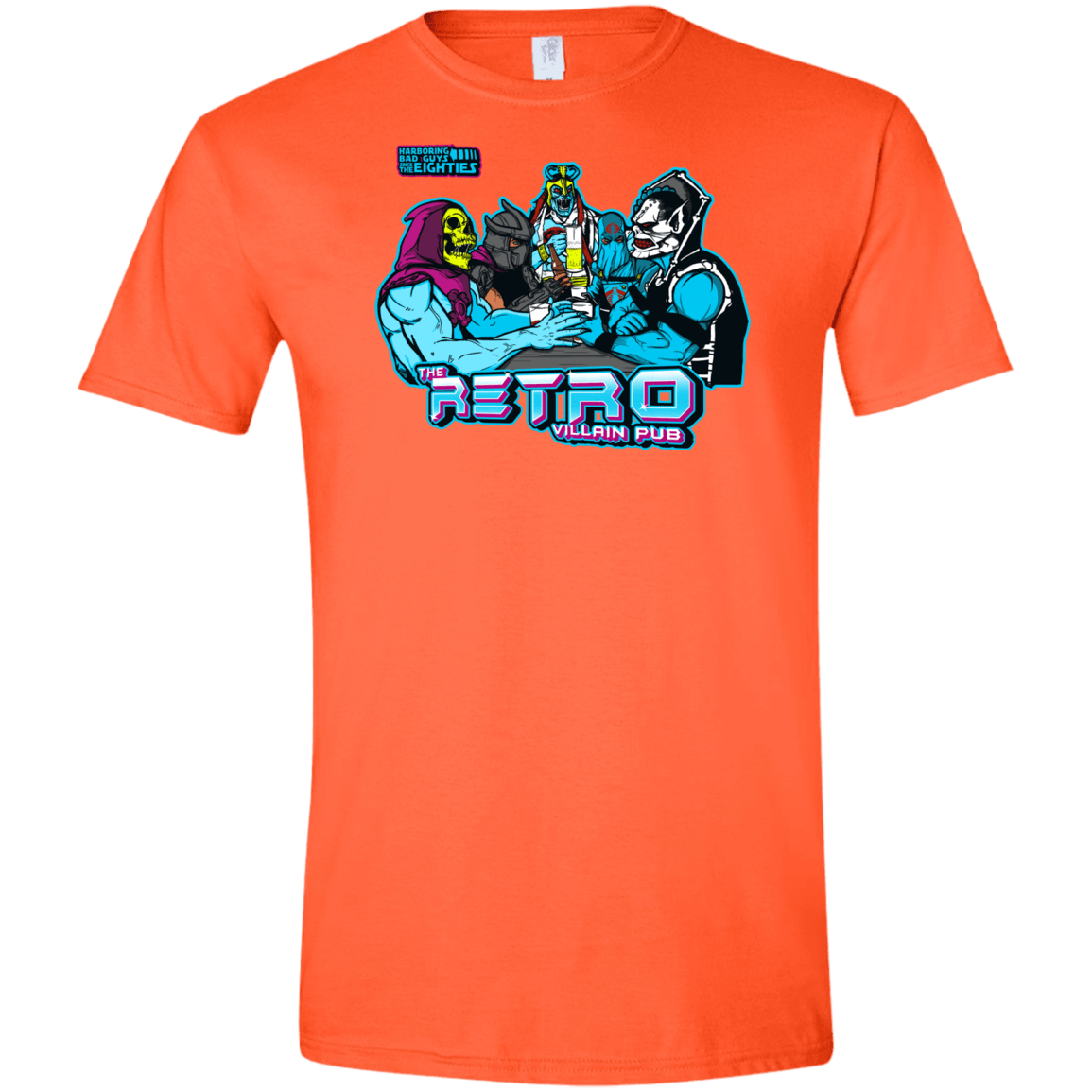 T-Shirts Orange / S Retro Villain Pub Men's Semi-Fitted Softstyle