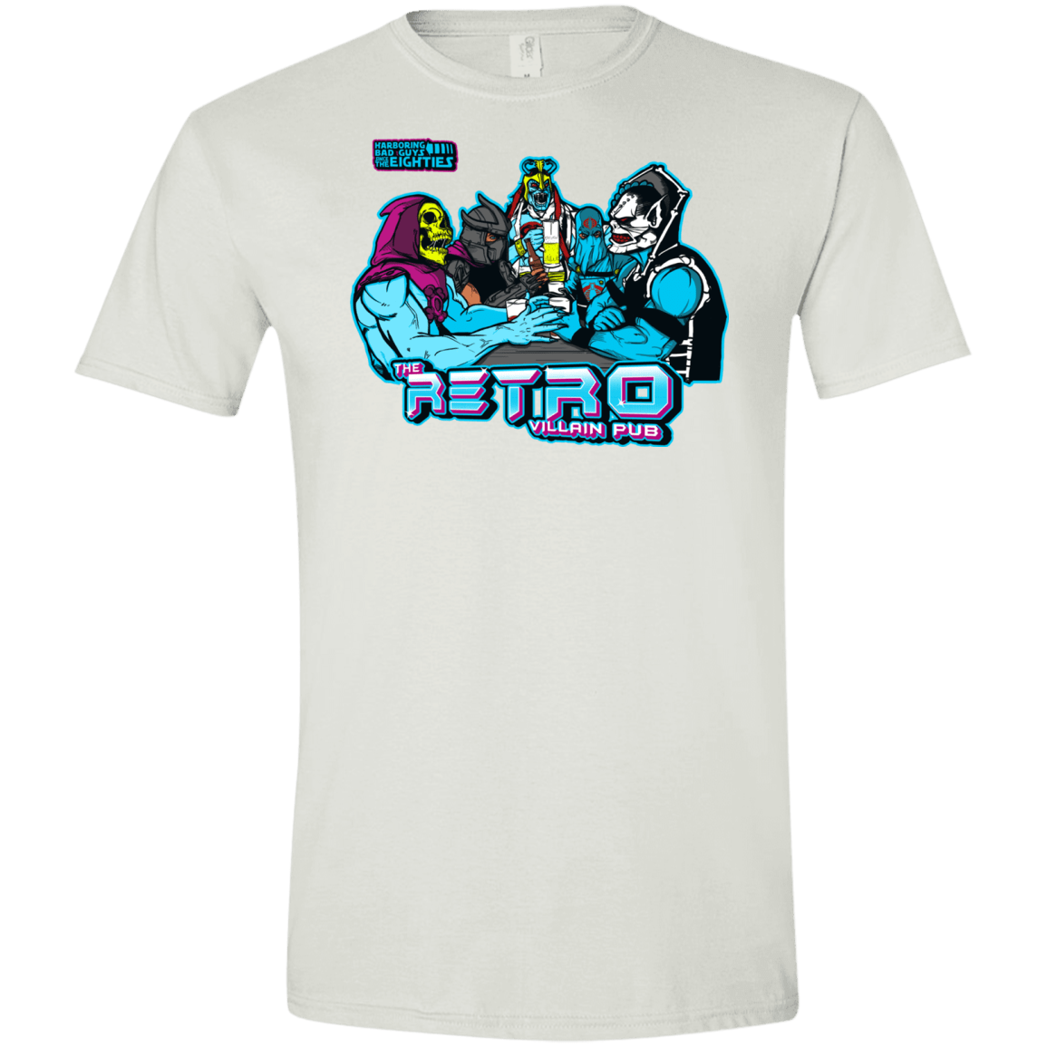 T-Shirts White / X-Small Retro Villain Pub Men's Semi-Fitted Softstyle