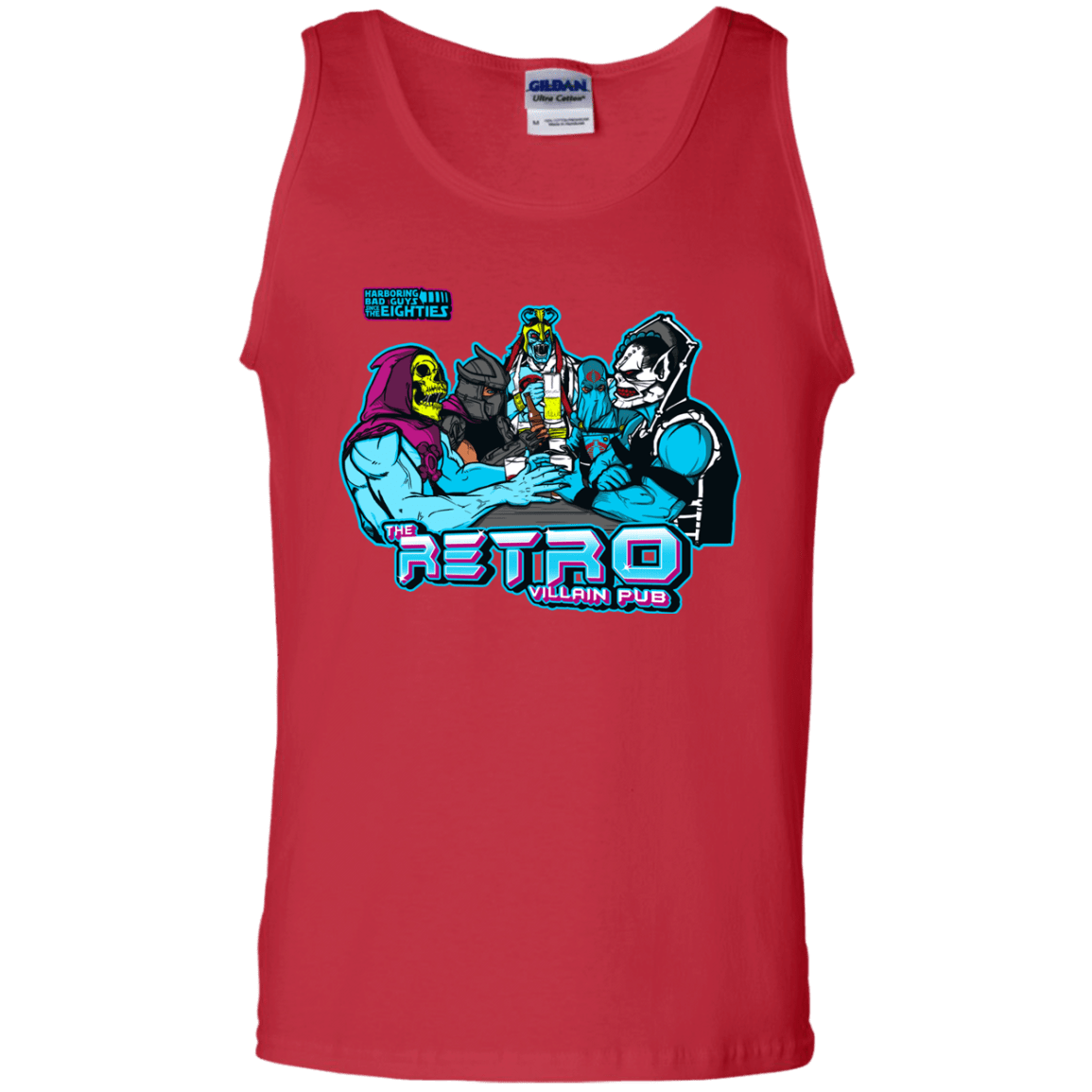 T-Shirts Red / S Retro Villain Pub Men's Tank Top