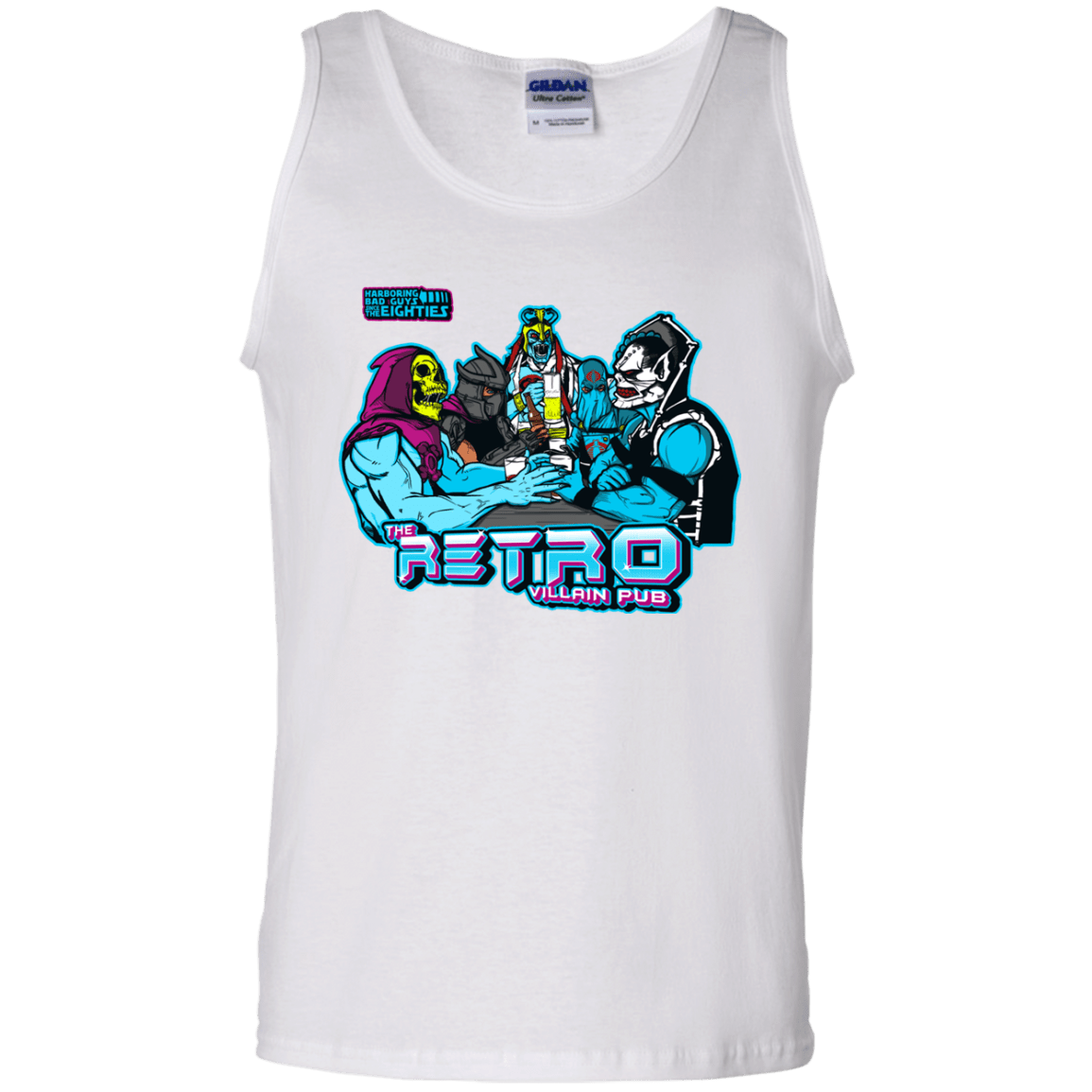 T-Shirts White / S Retro Villain Pub Men's Tank Top