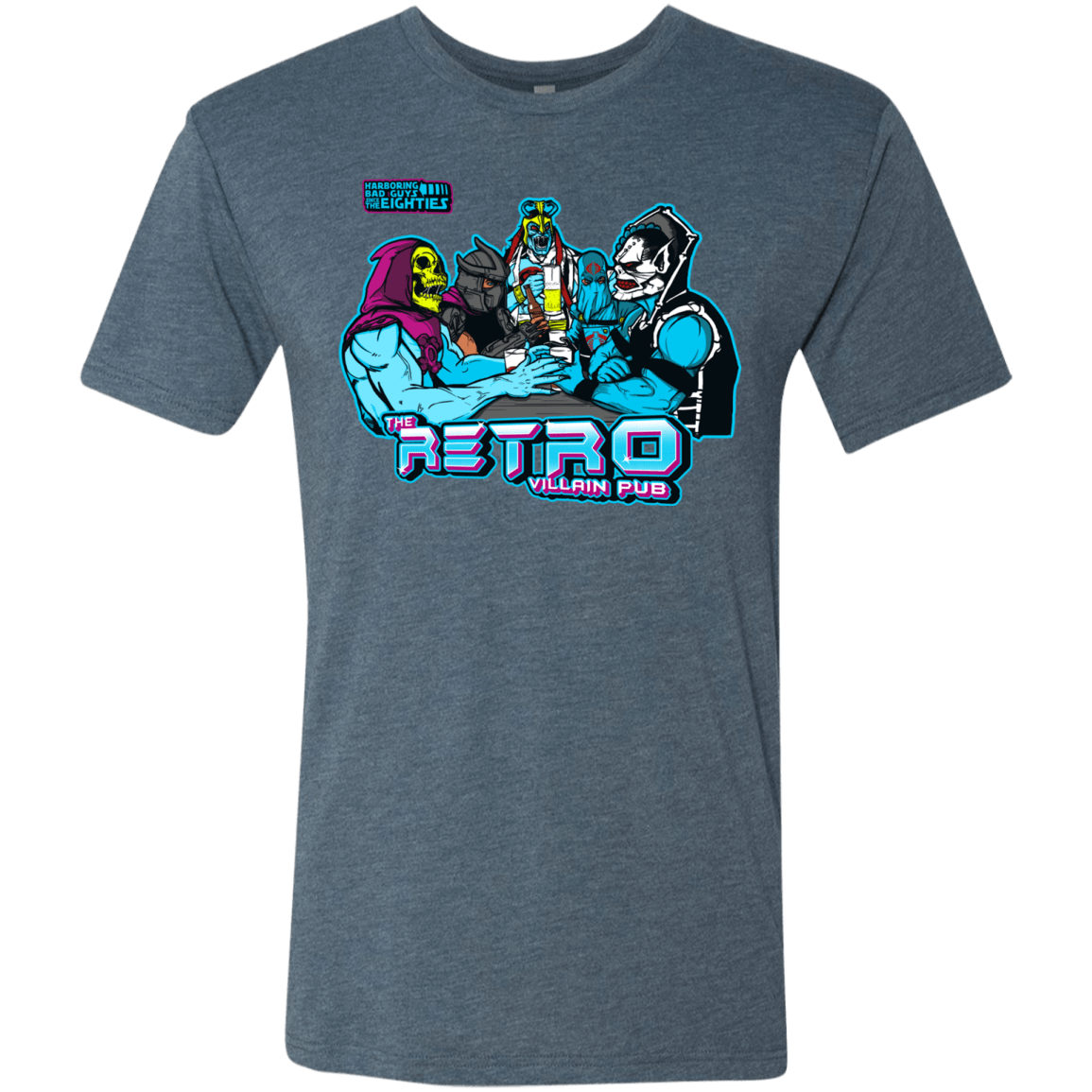 T-Shirts Indigo / S Retro Villain Pub Men's Triblend T-Shirt