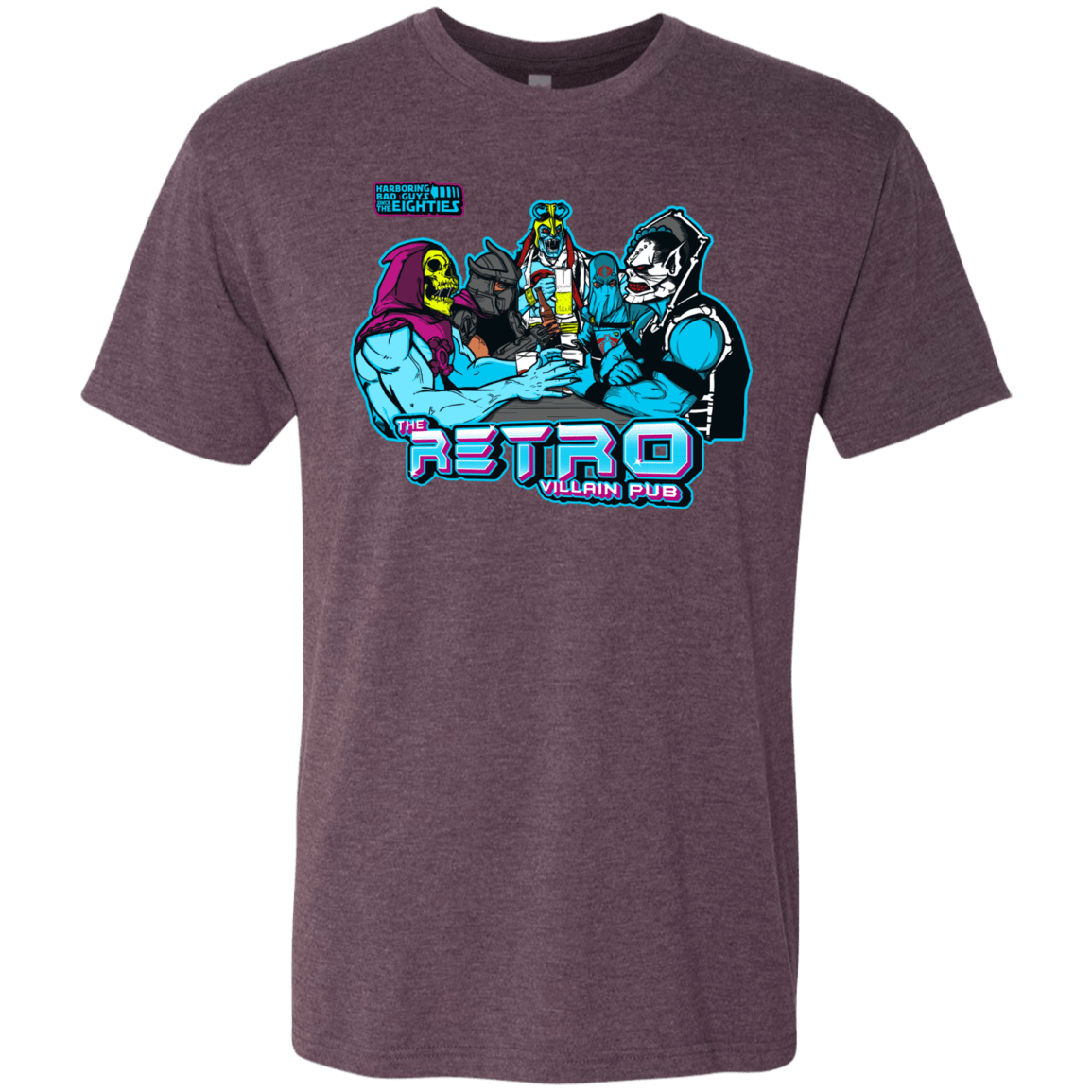 T-Shirts Vintage Purple / S Retro Villain Pub Men's Triblend T-Shirt