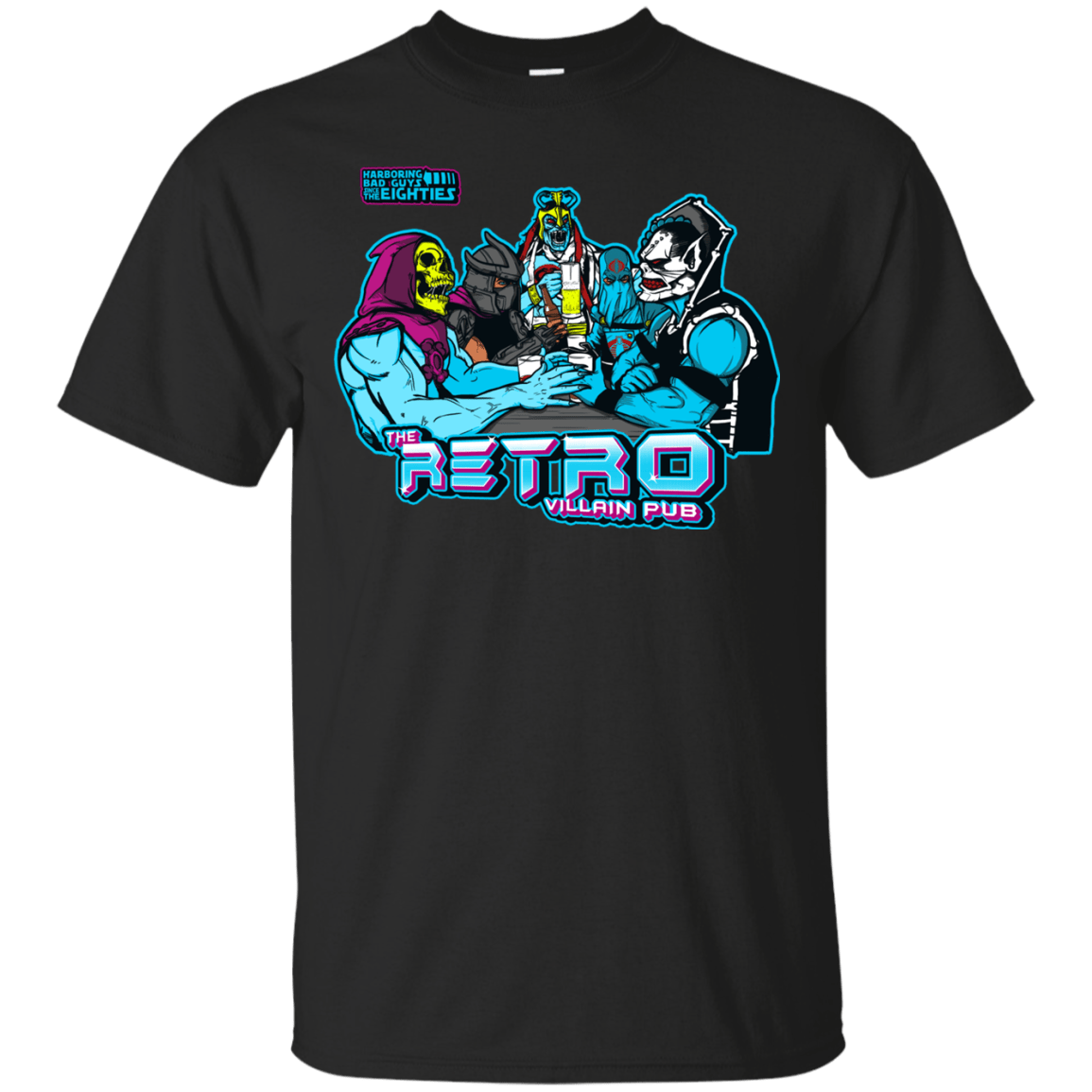 T-Shirts Black / S Retro Villain Pub T-Shirt