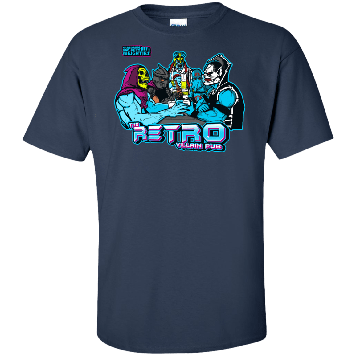 T-Shirts Navy / XLT Retro Villain Pub Tall T-Shirt