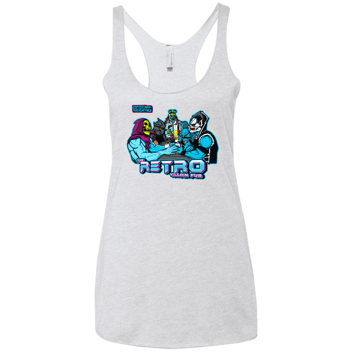 T-Shirts Heather White / X-Small Retro Villain Pub Women's Triblend Racerback Tank