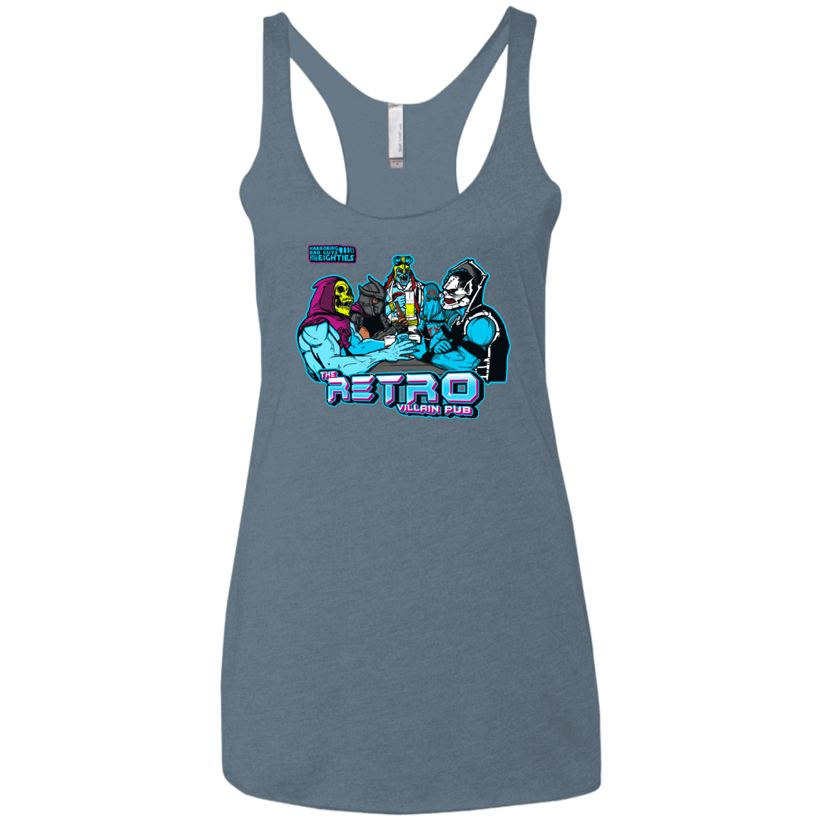 T-Shirts Indigo / X-Small Retro Villain Pub Women's Triblend Racerback Tank