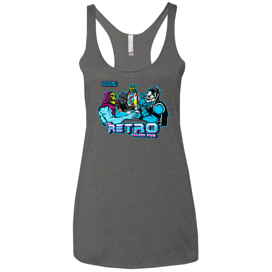 T-Shirts Premium Heather / X-Small Retro Villain Pub Women's Triblend Racerback Tank