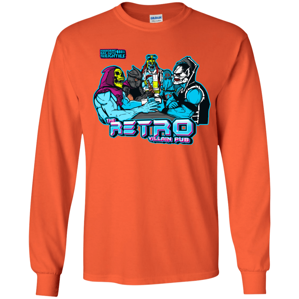 T-Shirts Orange / YS Retro Villain Pub Youth Long Sleeve T-Shirt