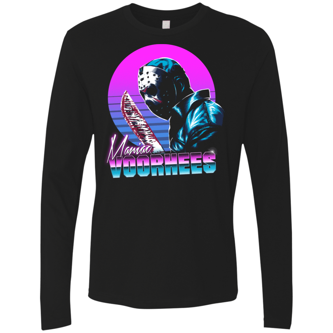 T-Shirts Black / S Retro Voorhees Men's Premium Long Sleeve