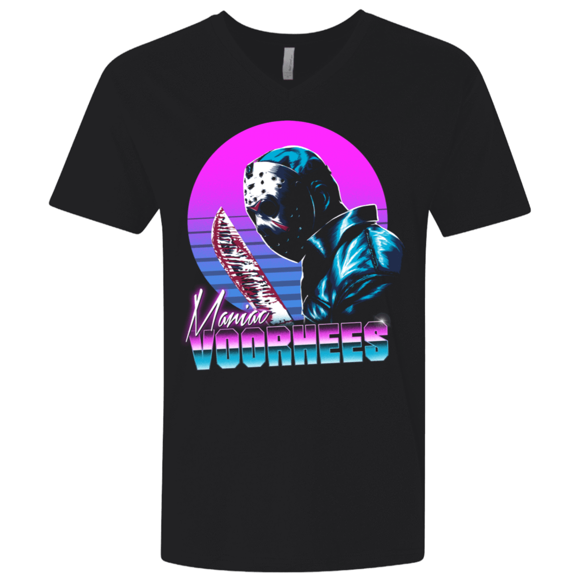 T-Shirts Black / X-Small Retro Voorhees Men's Premium V-Neck