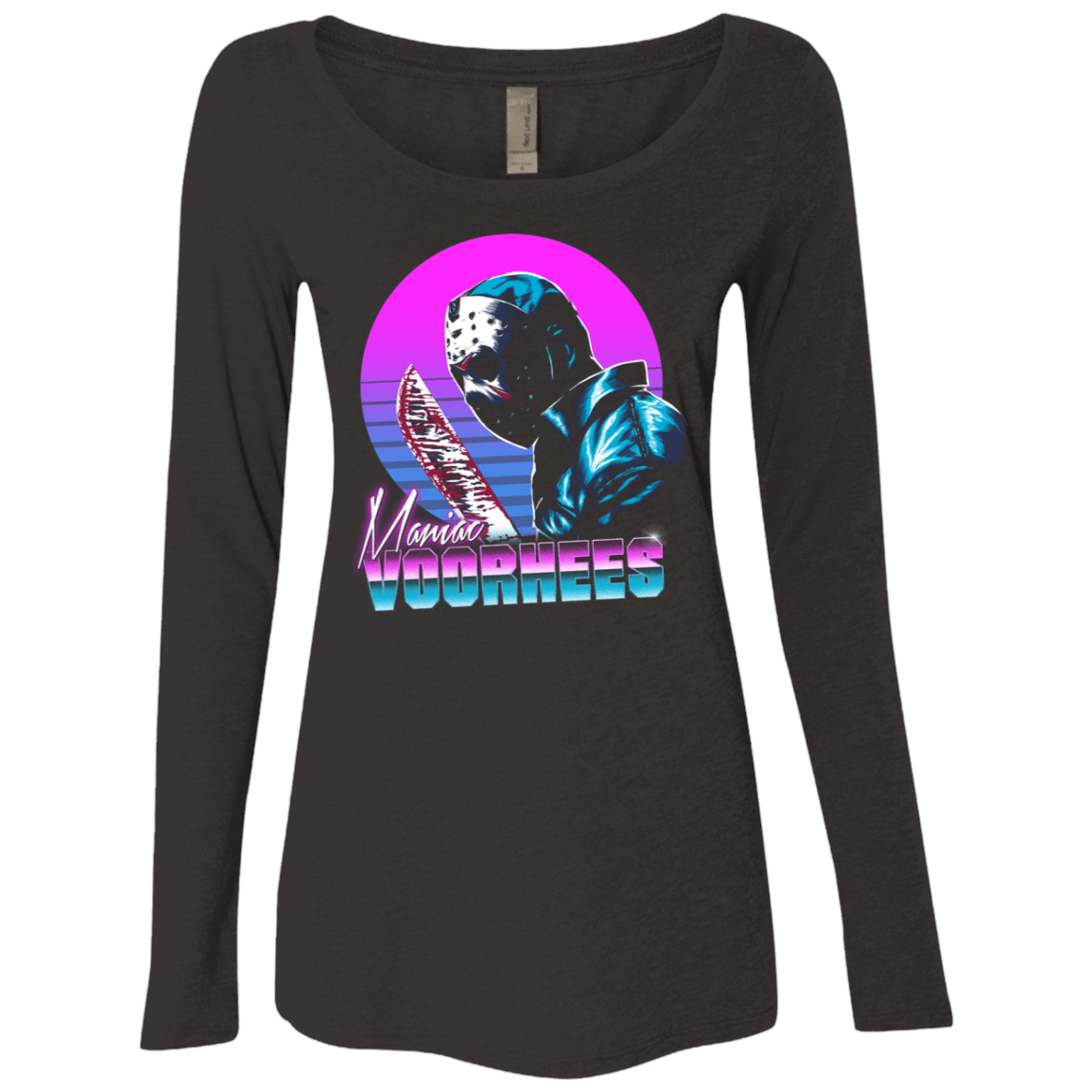 T-Shirts Vintage Black / S Retro Voorhees Women's Triblend Long Sleeve Shirt