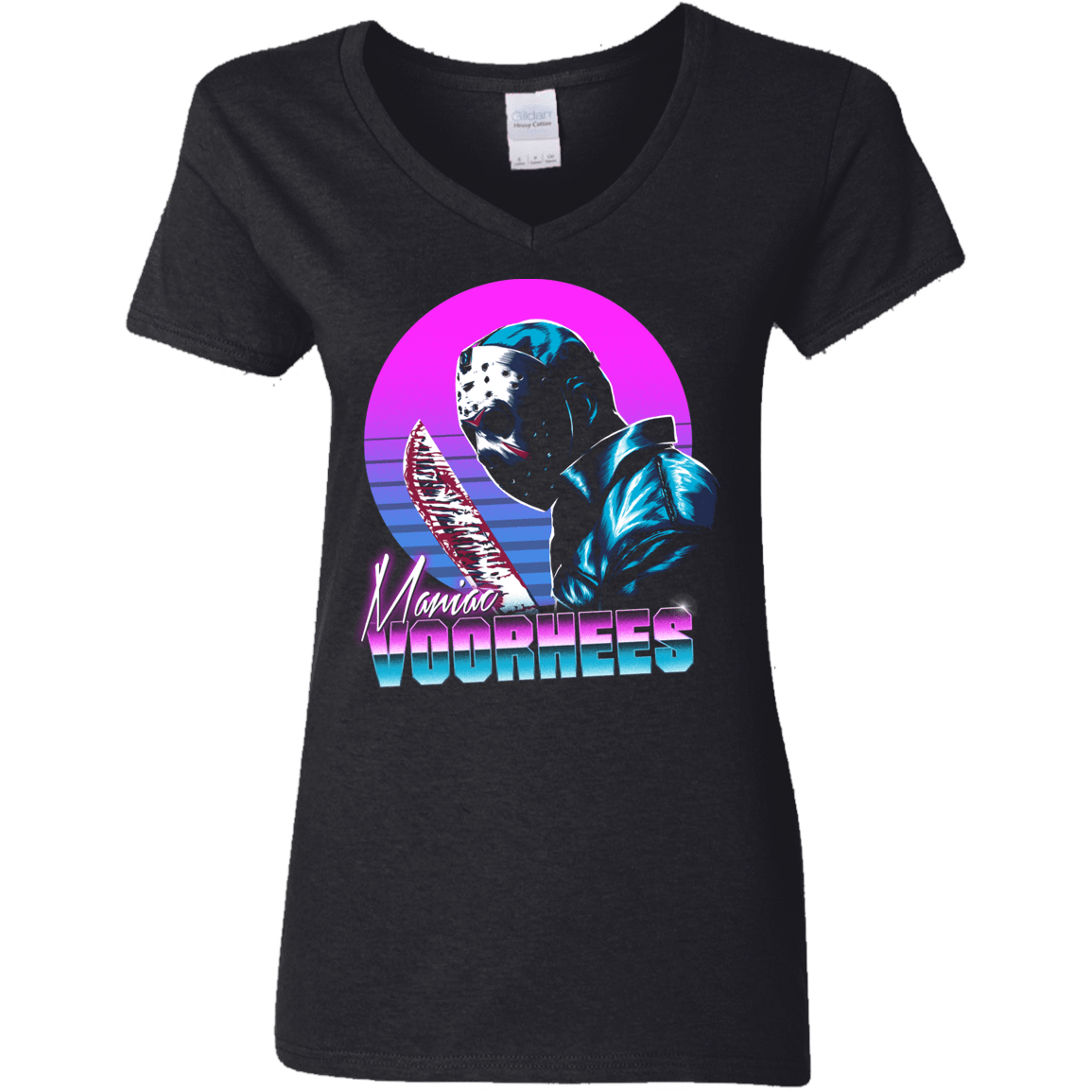 T-Shirts Black / S Retro Voorhees Women's V-Neck T-Shirt