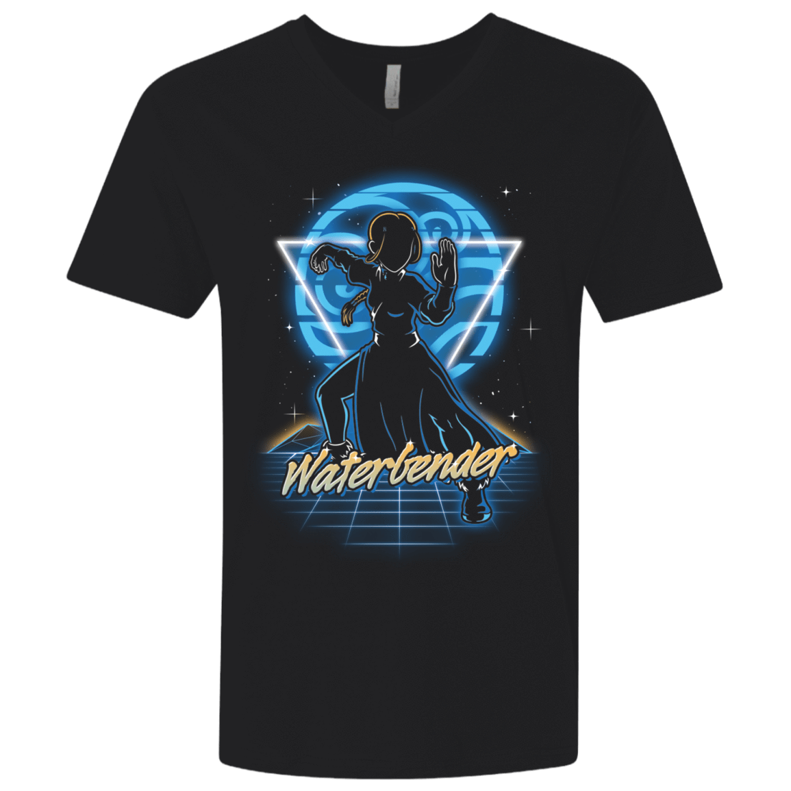 T-Shirts Black / X-Small Retro Waterbender Men's Premium V-Neck