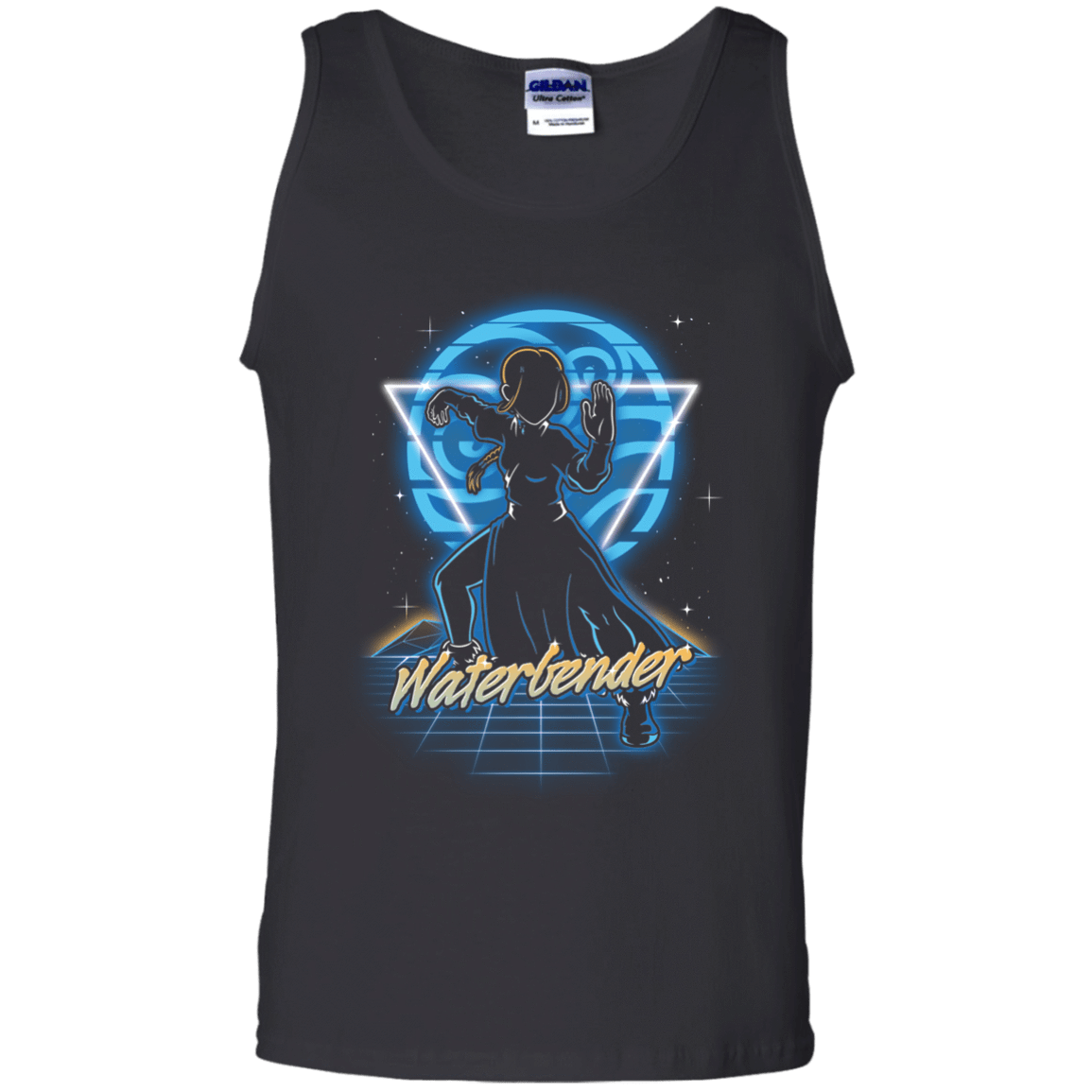 T-Shirts Black / S Retro Waterbender Men's Tank Top