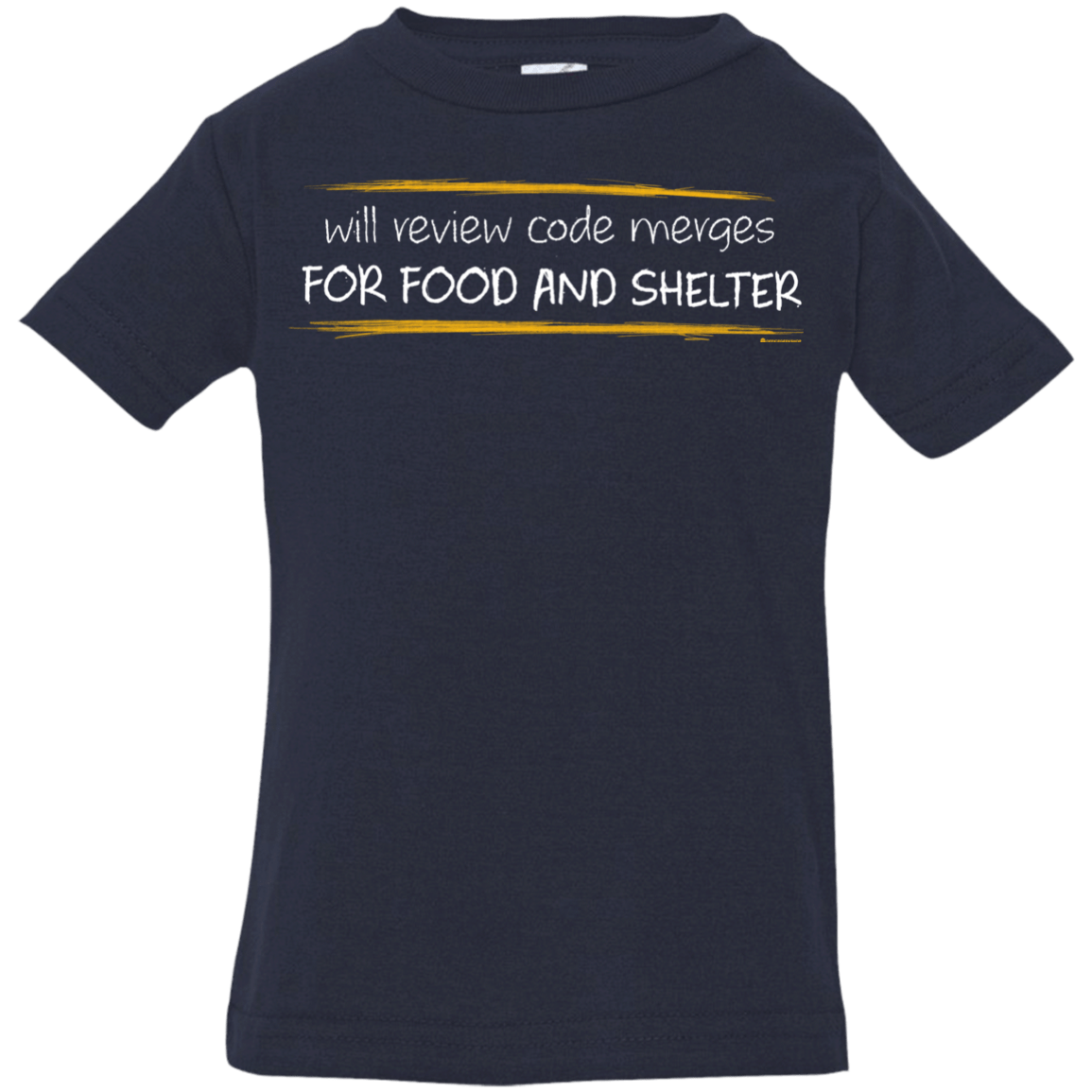 T-Shirts Navy / 6 Months Reviewing Code For Food And Shelter Infant Premium T-Shirt