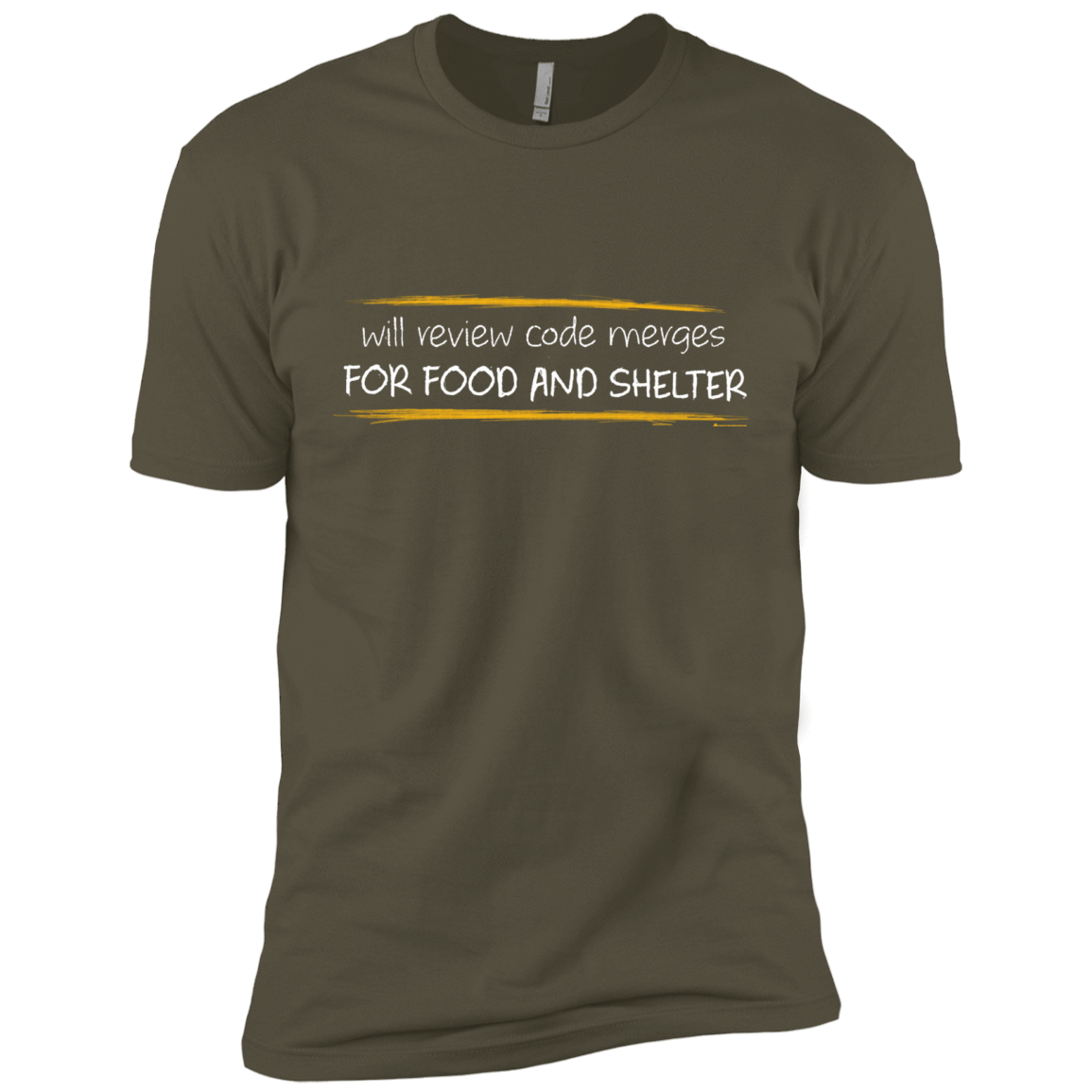 T-Shirts Military Green / X-Small Reviewing Code For Food And Shelter Men's Premium T-Shirt