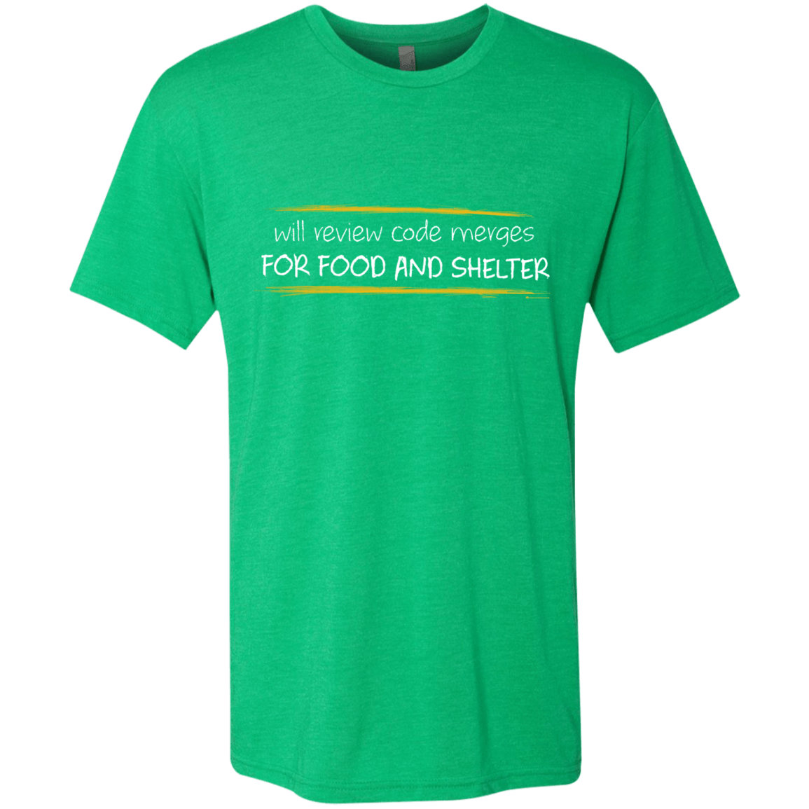 T-Shirts Envy / Small Reviewing Code For Food And Shelter Men's Triblend T-Shirt