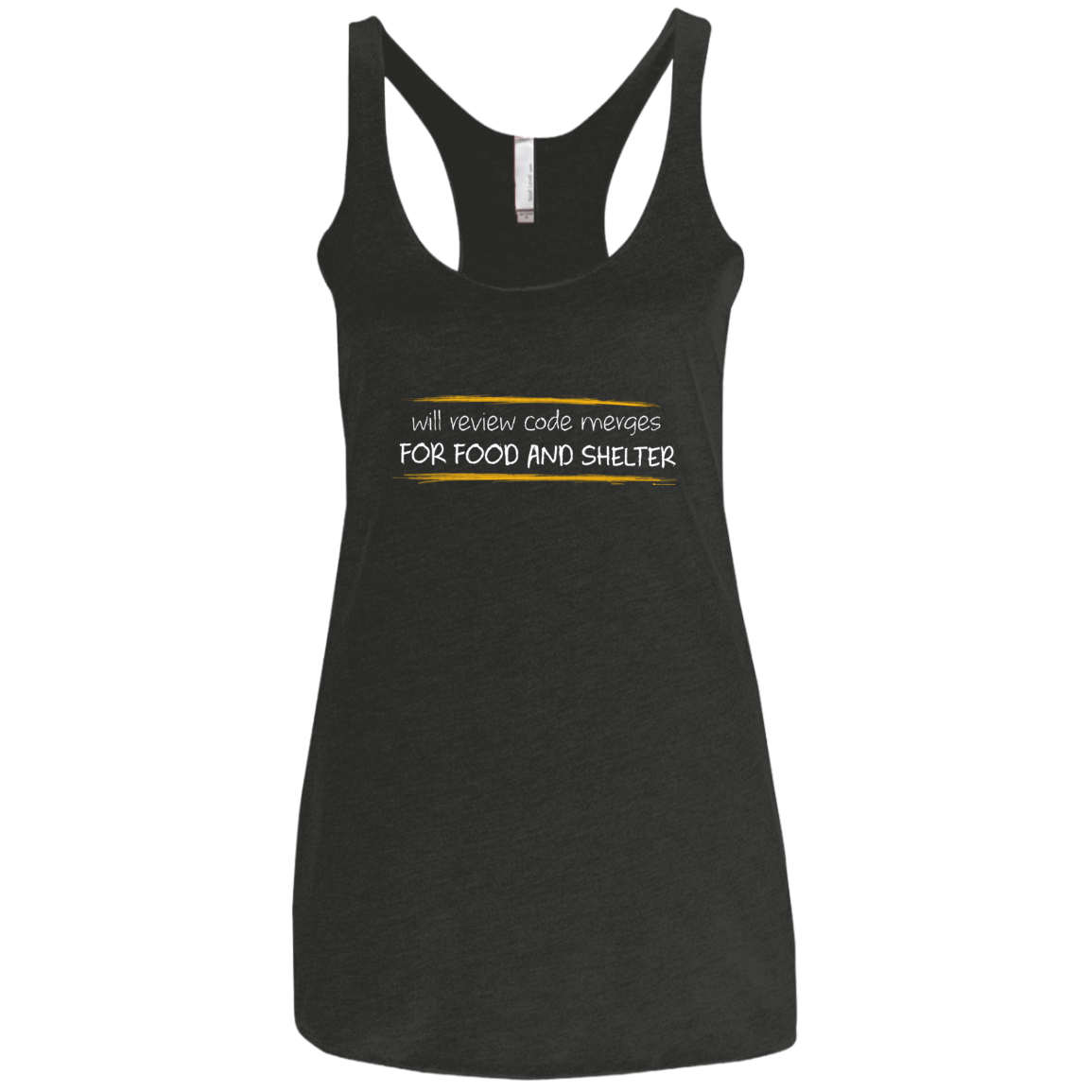 T-Shirts Vintage Black / X-Small Reviewing Code For Food And Shelter Women's Triblend Racerback Tank