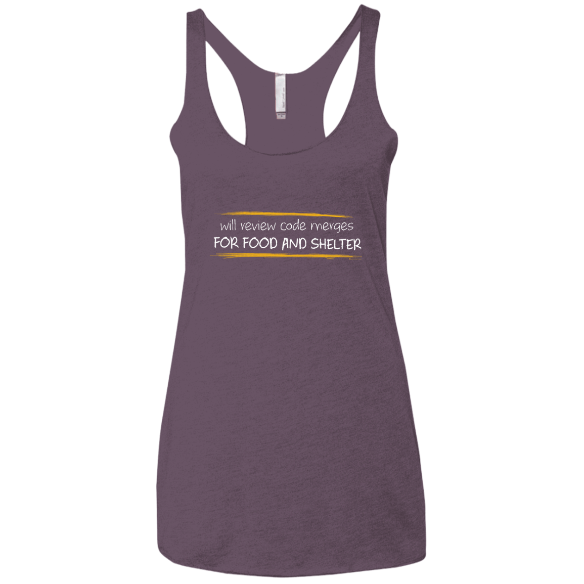 T-Shirts Vintage Purple / X-Small Reviewing Code For Food And Shelter Women's Triblend Racerback Tank