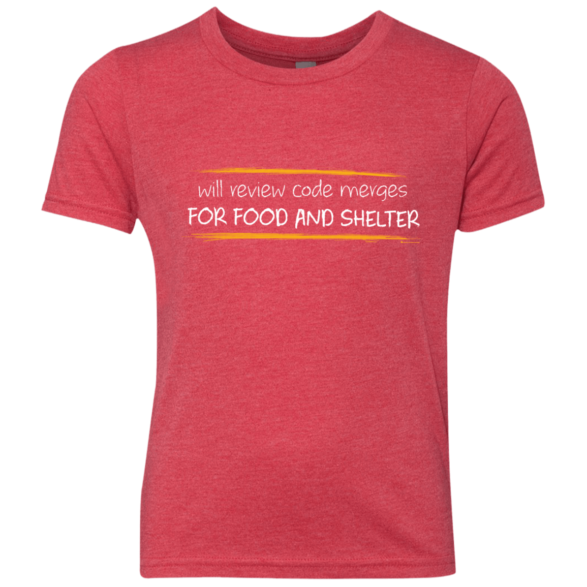 T-Shirts Vintage Red / YXS Reviewing Code For Food And Shelter Youth Triblend T-Shirt