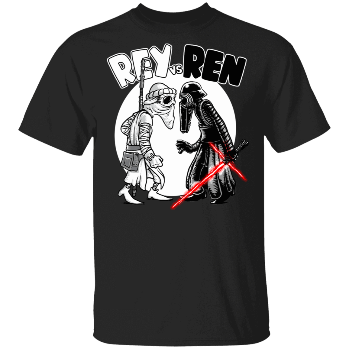 T-Shirts Black / S Rey vs Ren T-Shirt