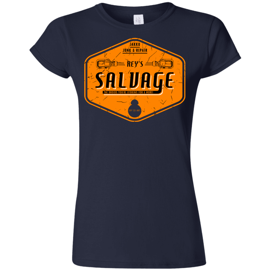 T-Shirts Navy / S Reys Salvage Junior Slimmer-Fit T-Shirt