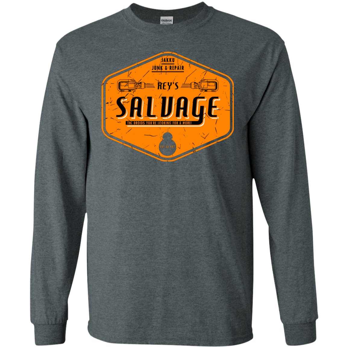 T-Shirts Dark Heather / S Reys Salvage Men's Long Sleeve T-Shirt