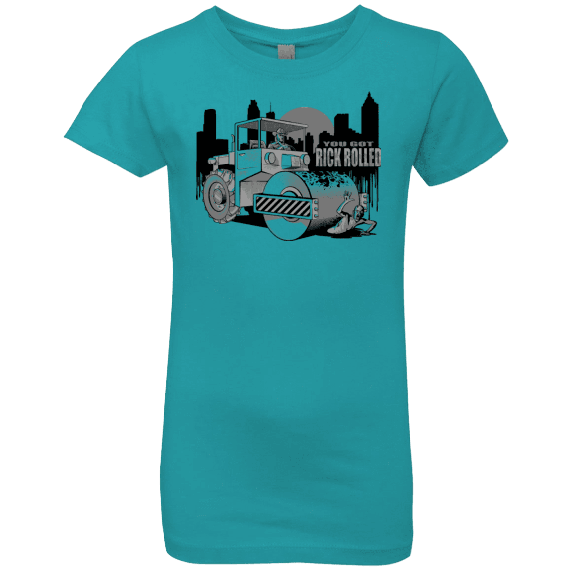 T-Shirts Tahiti Blue / YXS Rick Rolled Girls Premium T-Shirt