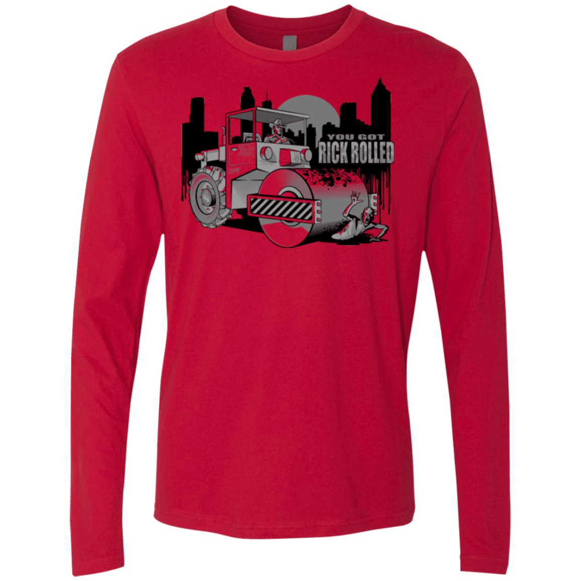 T-Shirts Red / Small Rick Rolled Men's Premium Long Sleeve