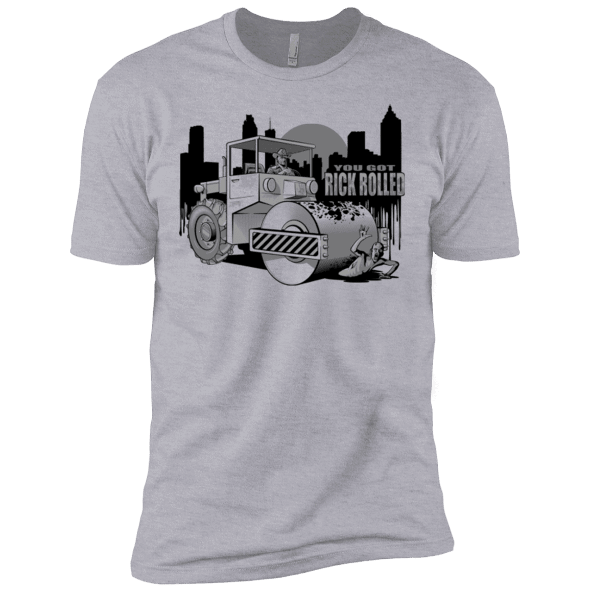 T-Shirts Heather Grey / X-Small Rick Rolled Men's Premium T-Shirt