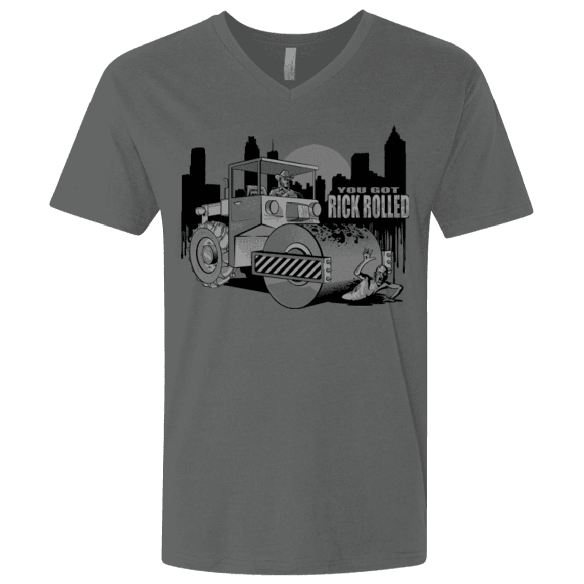 T-Shirts Heavy Metal / X-Small Rick Rolled Men's Premium V-Neck