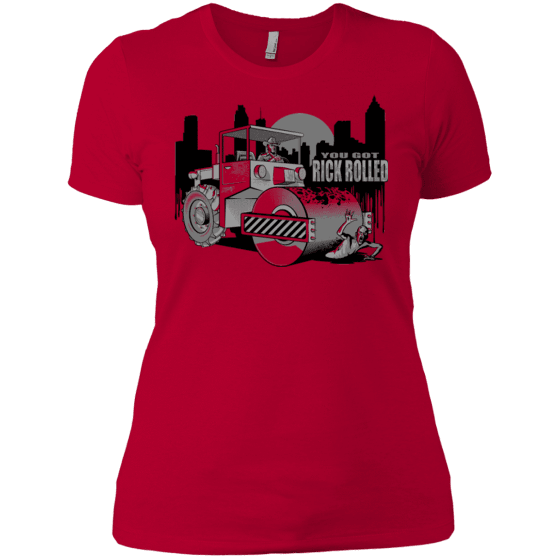 T-Shirts Red / X-Small Rick Rolled Women's Premium T-Shirt