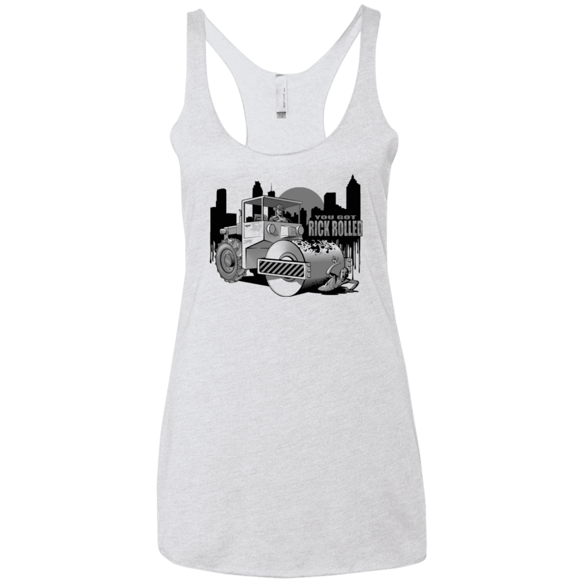 T-Shirts Heather White / X-Small Rick Rolled Women's Triblend Racerback Tank