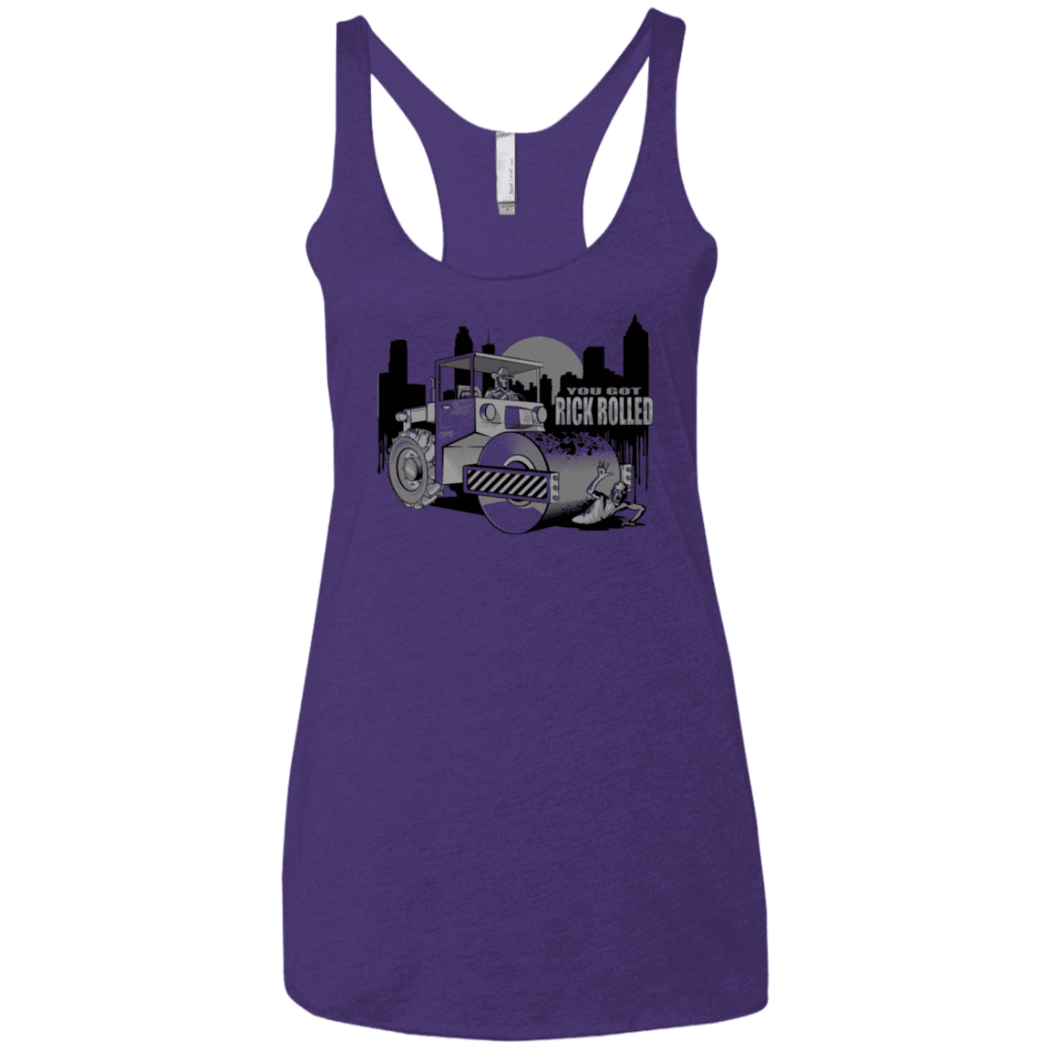 T-Shirts Purple / X-Small Rick Rolled Women's Triblend Racerback Tank