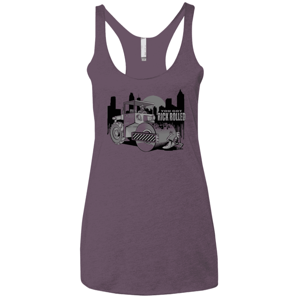 T-Shirts Vintage Purple / X-Small Rick Rolled Women's Triblend Racerback Tank