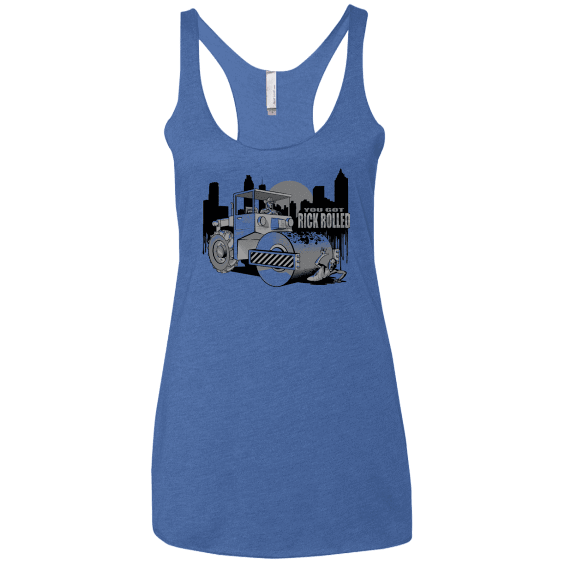 T-Shirts Vintage Royal / X-Small Rick Rolled Women's Triblend Racerback Tank