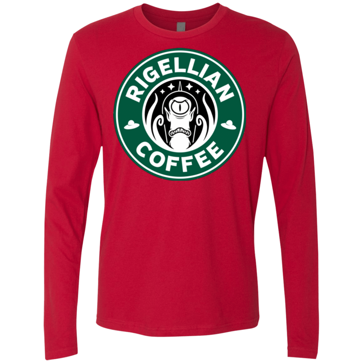 T-Shirts Red / Small Rigellian Coffee Men's Premium Long Sleeve