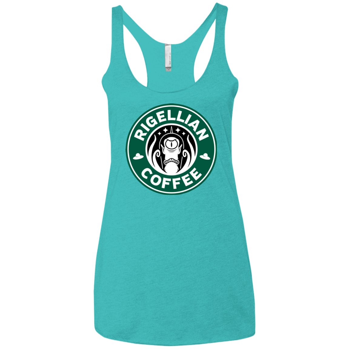 T-Shirts Tahiti Blue / X-Small Rigellian Coffee Women's Triblend Racerback Tank
