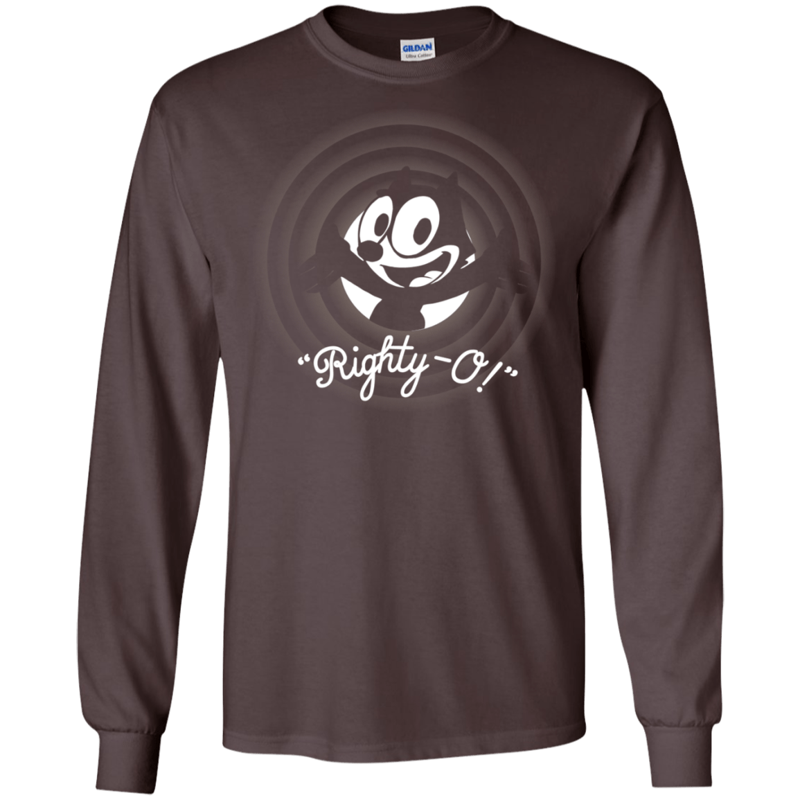 T-Shirts Dark Chocolate / S Righty -O Men's Long Sleeve T-Shirt