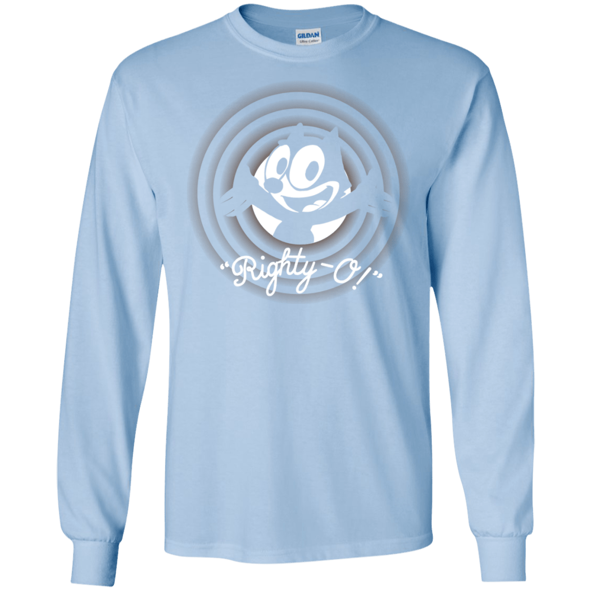 T-Shirts Light Blue / S Righty -O Men's Long Sleeve T-Shirt