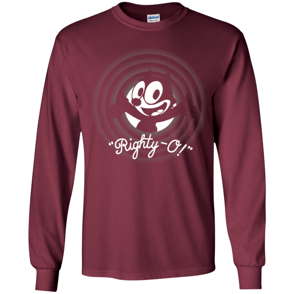 T-Shirts Maroon / YS Righty -O Youth Long Sleeve T-Shirt