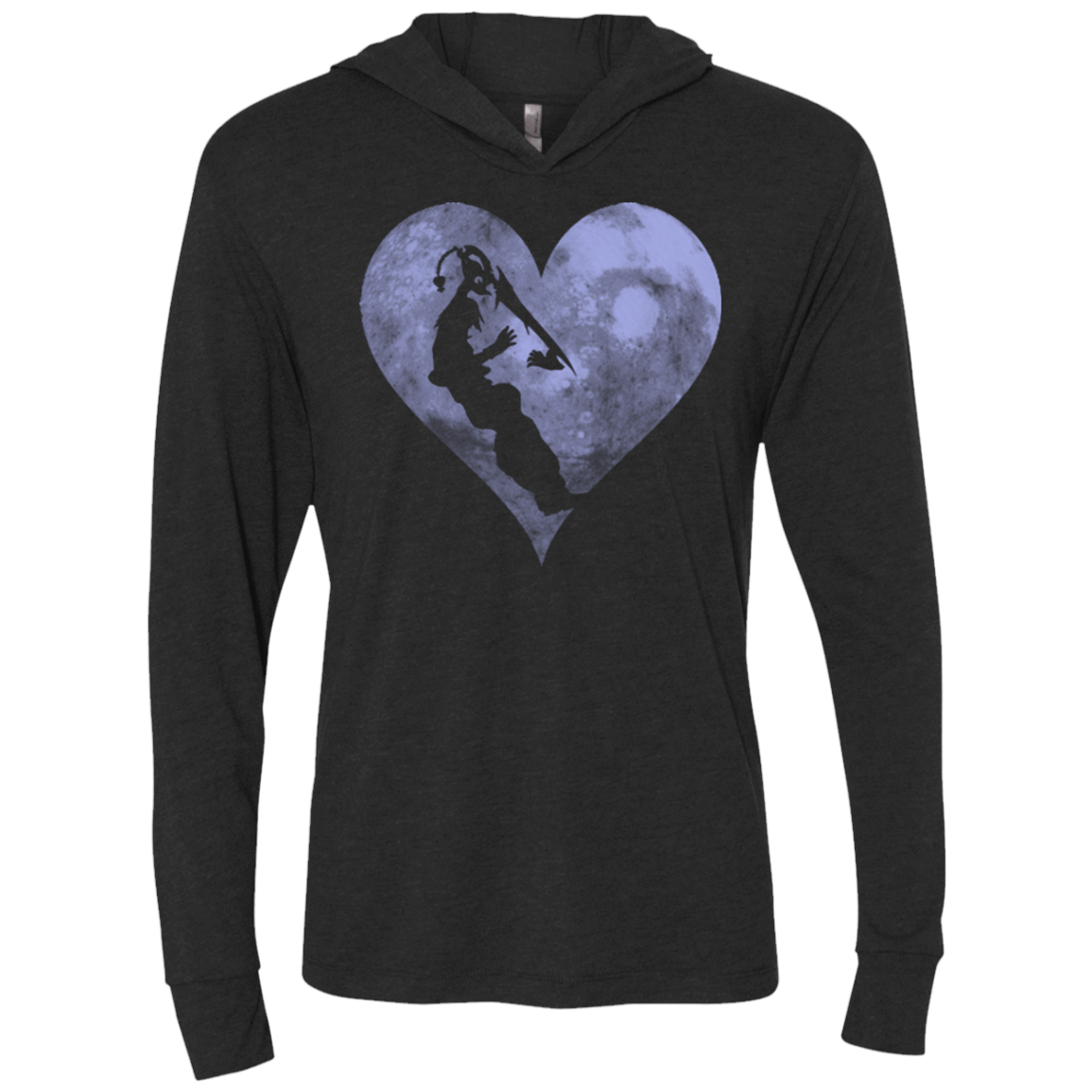 T-Shirts Vintage Black / X-Small RIKUS HEART Triblend Long Sleeve Hoodie Tee