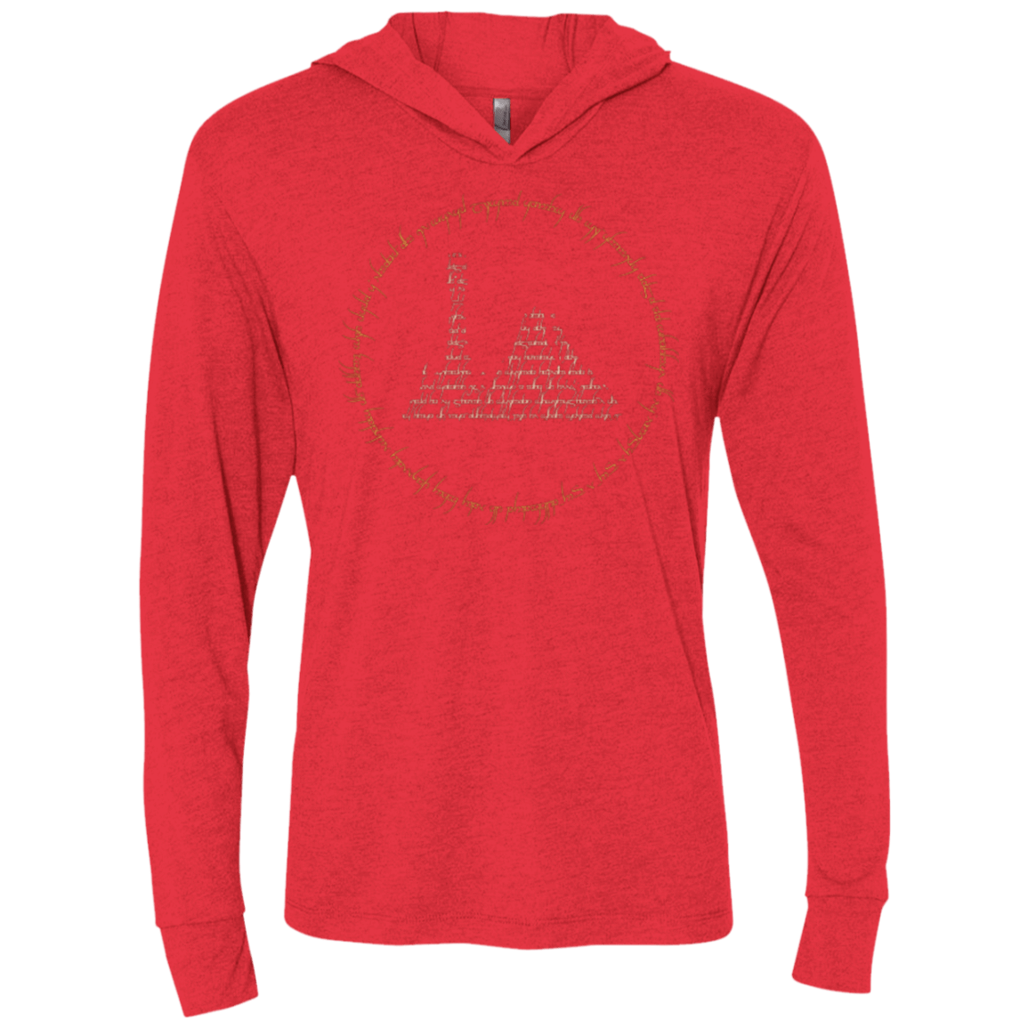 T-Shirts Vintage Red / X-Small Ring Triblend Long Sleeve Hoodie Tee