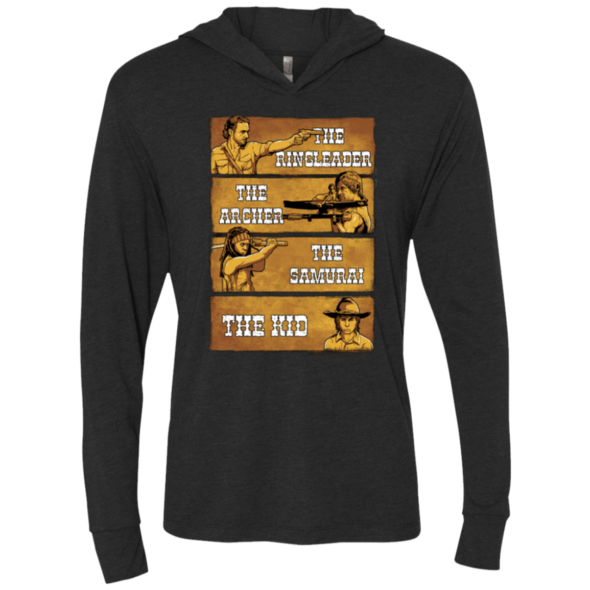 T-Shirts Vintage Black / X-Small Ringleader Triblend Long Sleeve Hoodie Tee