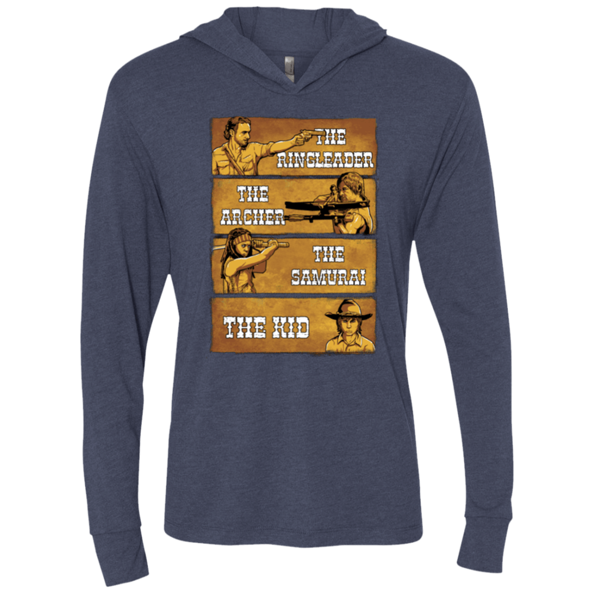 T-Shirts Vintage Navy / X-Small Ringleader Triblend Long Sleeve Hoodie Tee