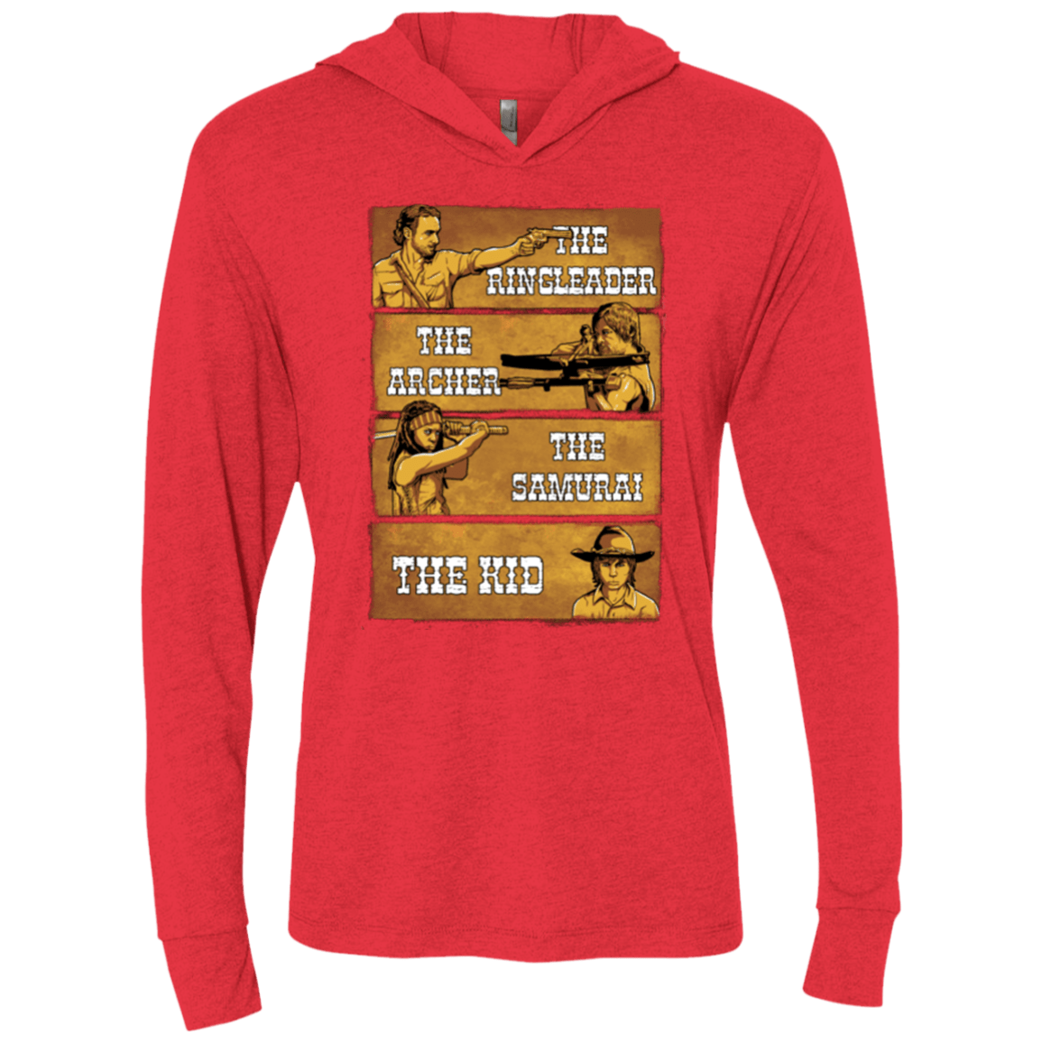 T-Shirts Vintage Red / X-Small Ringleader Triblend Long Sleeve Hoodie Tee