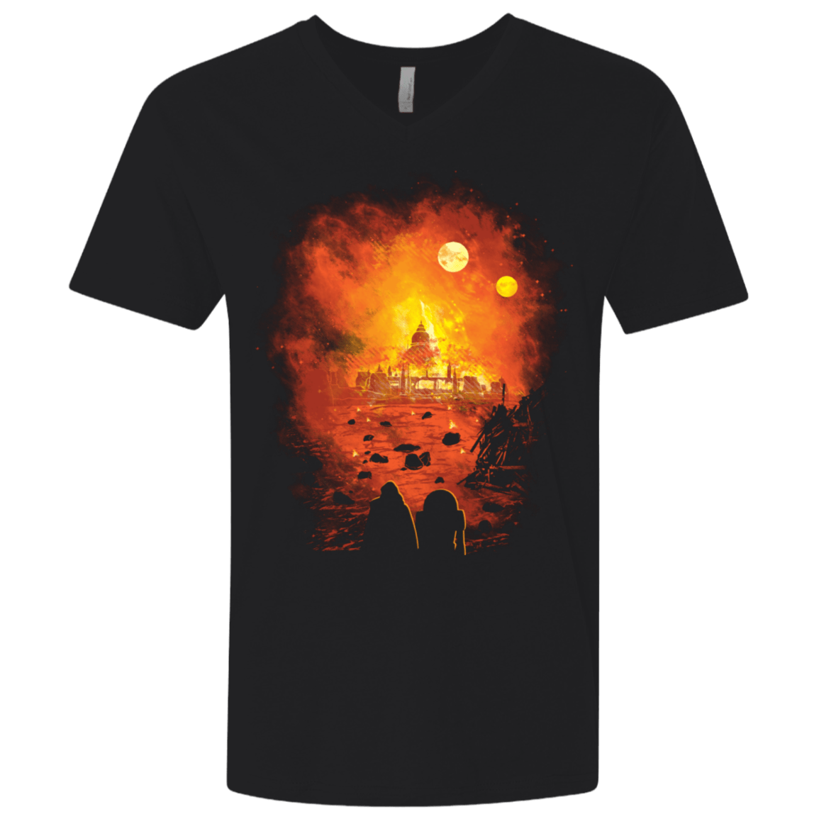 T-Shirts Black / X-Small Rise From The Ashes Men's Premium V-Neck