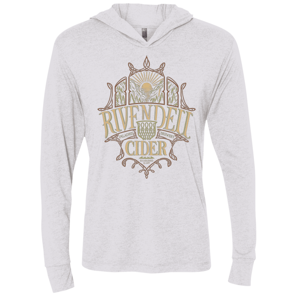 T-Shirts Heather White / X-Small Rivendell Cider Triblend Long Sleeve Hoodie Tee