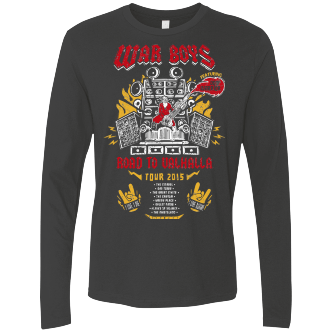 T-Shirts Heavy Metal / Small Road to Valhalla Tour Men's Premium Long Sleeve