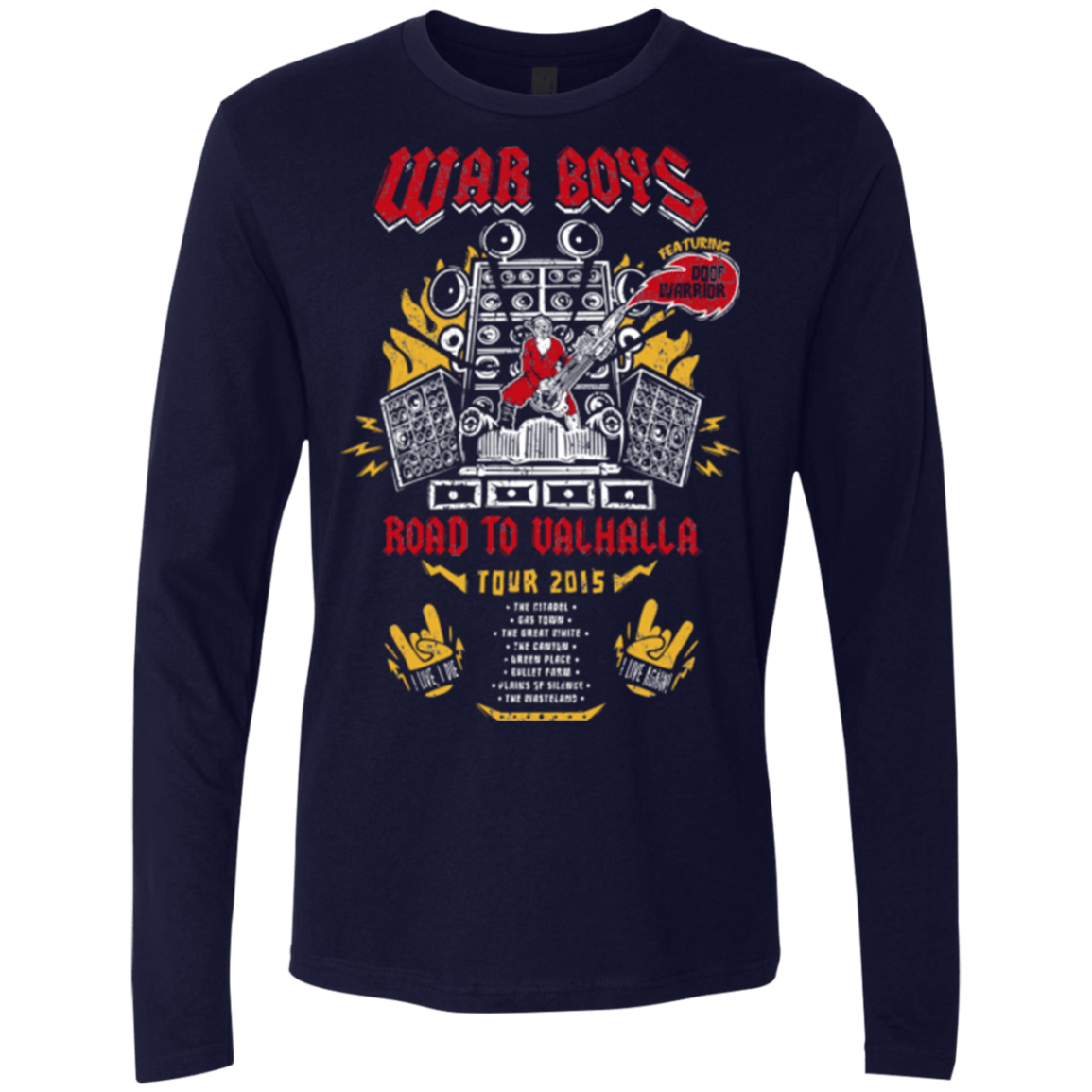 T-Shirts Midnight Navy / Small Road to Valhalla Tour Men's Premium Long Sleeve